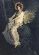 Abbott Handerson Thayer Angel Seated on a Rock France oil painting artist